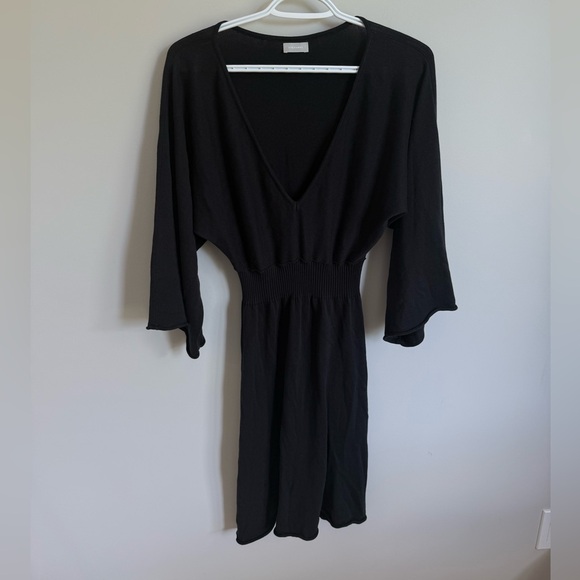 Stefanel Black Knit V-Neck Top - Picture 3 of 10